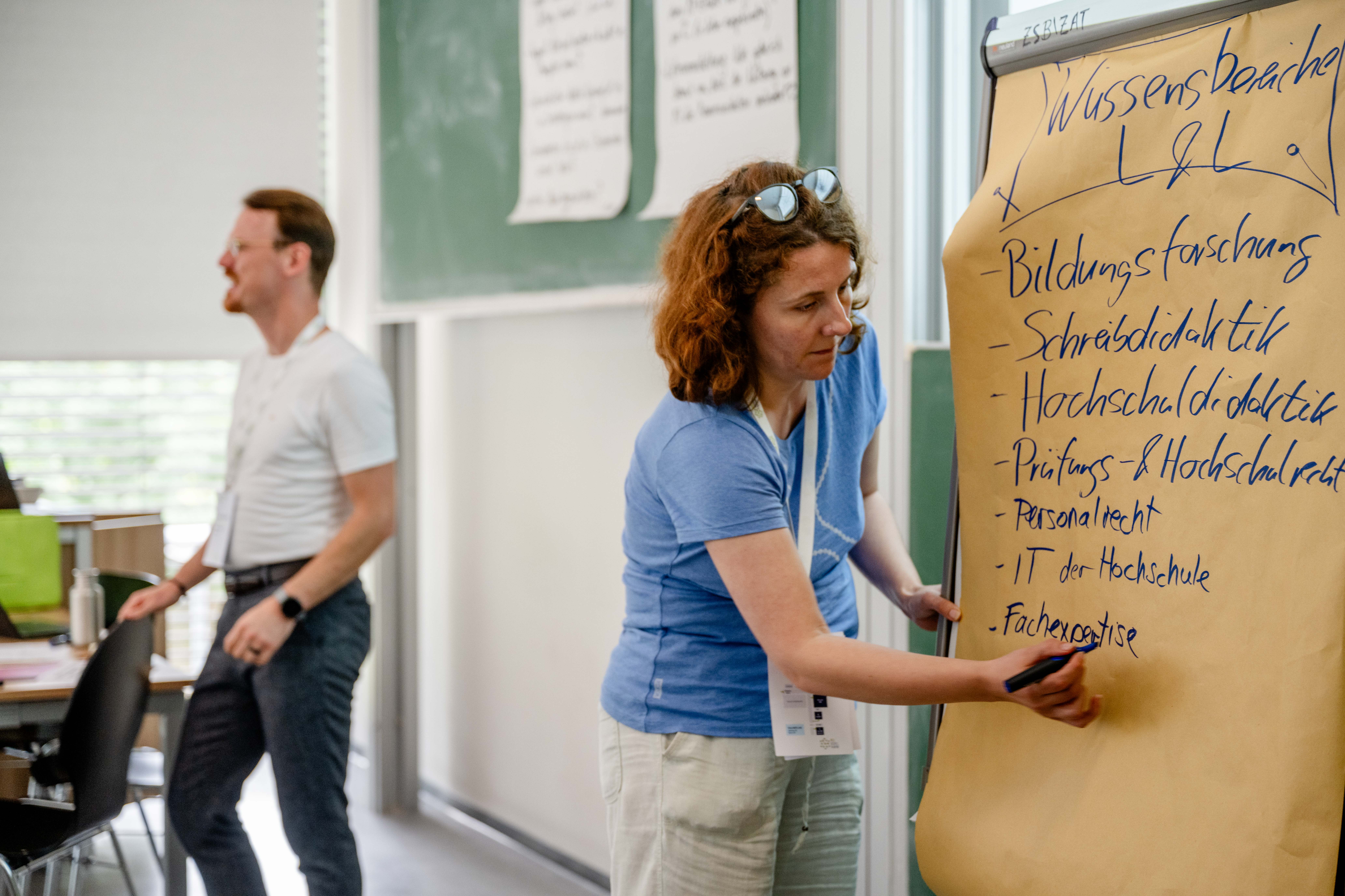 Jonas Leschke und Julia Phillip in einem Workshop der Learning AID 2024.