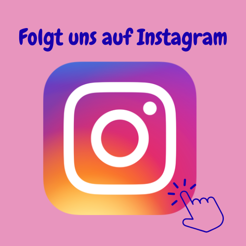 Bild vom Instagram-Logo mit "Folgt uns auf Instagram" draufstehend