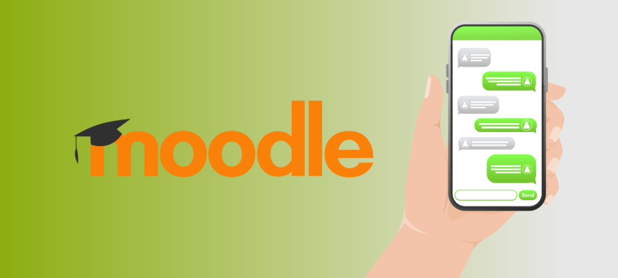 Beitragsbild Chatbot und Moodle-Logo