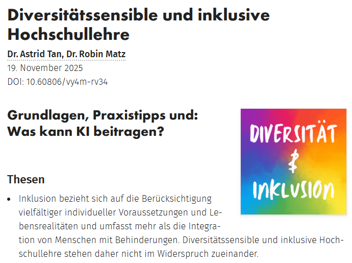 Diversität und Inklusion; Grundlagen, Praxistipps und: Was kann KI beitragen?