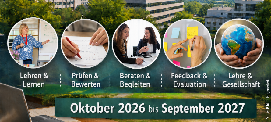 Am 1. Oktober startet das neue HD-Workshopprogramm. Das Bild zeigt die fünf Themenfelder des Programms und den Zeitraum des Programms von Oktober 2026 bis September 2027.